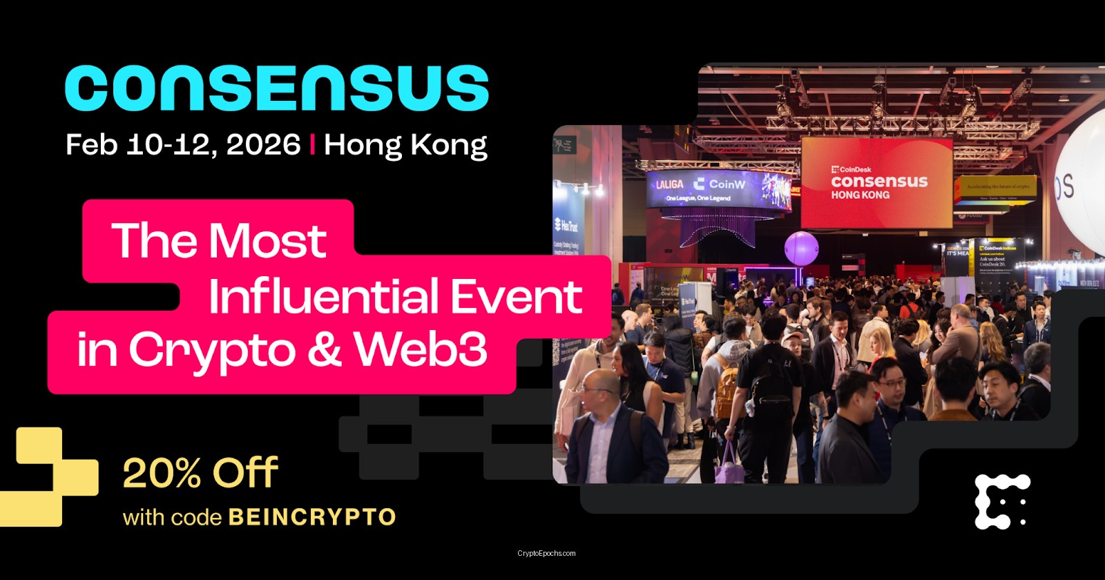 Consensus Hong Kong Unveils 2026 Speaker Lineup Featuring Binance, Solana Foundation, Grayscale, J.P. Morgan